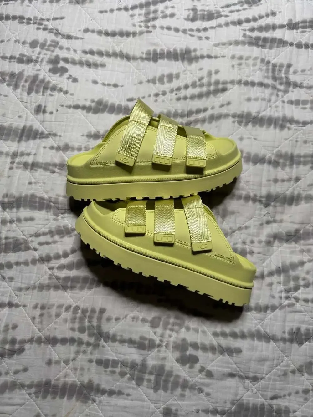 UGG Goldenglow Slides in Golden Apple Yellow 1166513K Women’s 9